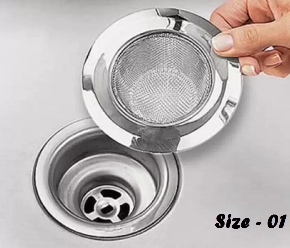 Stainless Steel Kitchen Sink Strainer, Sink Jali, Hair Disposal Waste Drainer Net Basket 